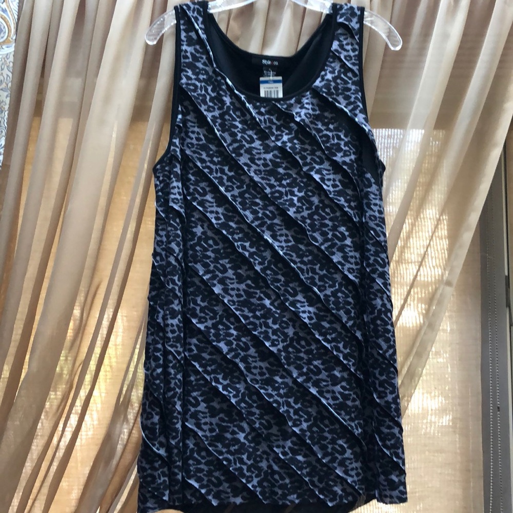 STYLE & CO. LEOPARD PRINT TUNIC NWT